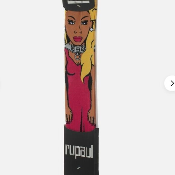 New Character Collection Rupaul 360 Men's Crew Socks 1 Pair American Drag Queen - Picture 4 of 9